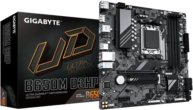 Gigabyte B650M D3HP: AM5, 4x DDR5, PCIe 4.0 x4 M.2, 2.5 GbE LAN