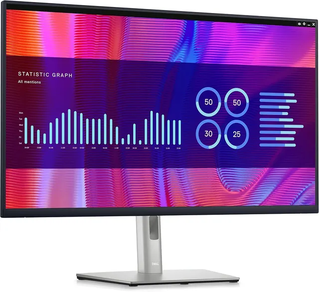 Dell P3223DE: 31.5-inch QHD 75Hz LCD Monitor, Silver