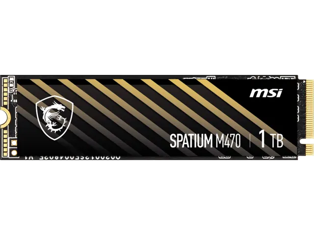 MSI SPATIUM M470 PRO: 1TB, PCIe 4.0 x4, NVMe, M.2 2280 SSD
