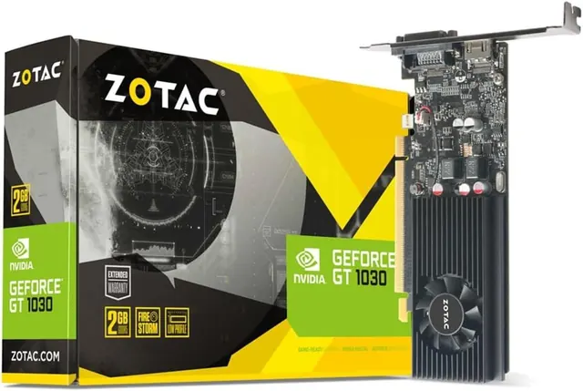 Zotac GeForce GT 1030: 2GB GDDR5, Low Profile, ZT-P10300A-10L