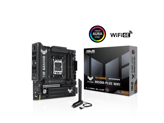 ASUS TUF GAMING B850M-PLUS WIFI: Micro ATX, AM5, DDR5, Wi-Fi 6E