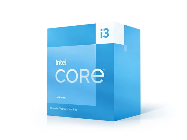 Intel Core i3-13100F: up to 4.5 GHz, 12MB L3 cache, BOX