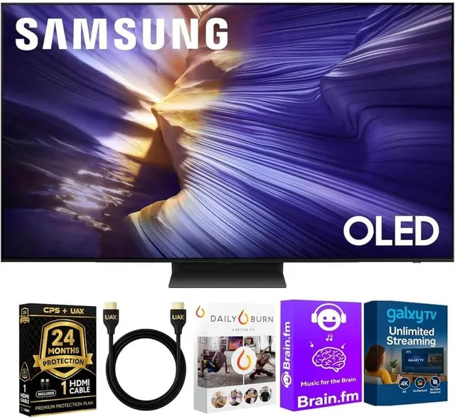 Samsung S90F 65-Inch OLED 4K TV with AI Upscaling Pro