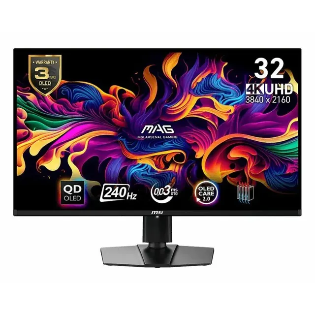 MSI MAG 321UPX: 32-inch, 4K UHD, 240Hz, QD-OLED, Black