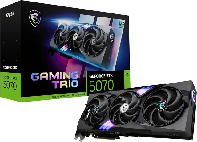 MSI GeForce RTX 5070 GAMING TRIO OC: 12GB GDDR7, PCIe 5.0, Black