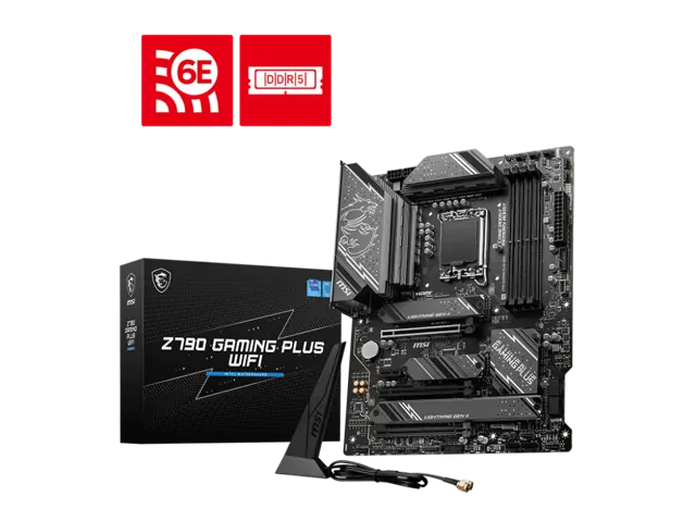 MSI Z790 GAMING PLUS WIFI: ATX, LGA 1700, DDR5, Wi‑Fi 6E
