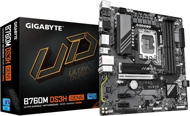 Gigabyte B760M DS3H GEN5: DDR5, PCIe 5.0 x16, 2x PCIe 4.0 M.2, 2.5GbE LAN
