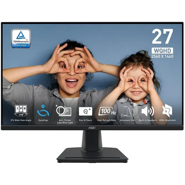 MSI PRO MP275Q: 27-inch, WQHD 2560 x 1440, 100 Hz, IPS, Black