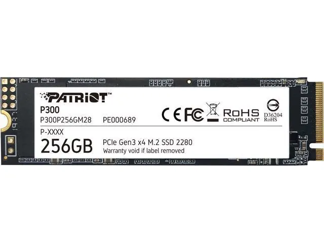 Patriot P300: 256GB, M.2 2280, PCIe Gen3 x4 NVMe SSD
