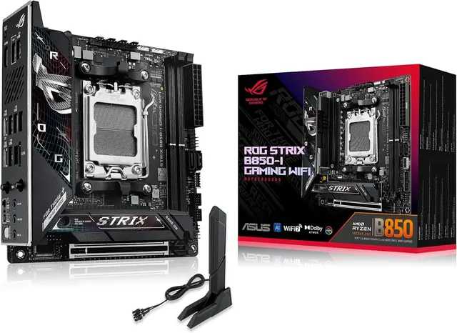 ASUS ROG Strix B850-I Gaming WiFi: Mini-ITX, AMD AM5, WiFi 7, 2x PCIe 5.0 M.2
