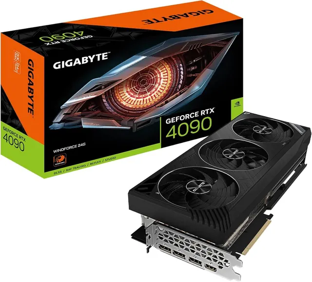 Gigabyte GeForce RTX 4090 WINDFORCE: 24GB GDDR6X, 384-bit, GV-N4090WF3-24GD