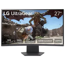 LG 27GS60QC-B: 27-inch QHD, 180Hz, Curved Black Monitor