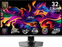 MSI MPG 322URX: 32-inch, 240Hz, QD-OLED, HDMI 2.1, DisplayPort 2.1, Black