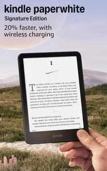 Amazon Kindle Paperwhite Signature Edition 32GB, 7-inch Display, Wireless Charging, Metallic Black