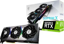 MSI GeForce RTX 3080 SUPRIM X 10G LHR: 10GB GDDR6X, 320-bit, PCIe 4.0