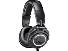 Audio-Technica ATH-M50X Professional Studio Monitor Headphones, Black, 45 mm Drivers, Detachable Cable
