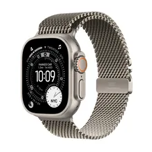 Apple Watch Ultra 3 GPS + Cellular 49mm Natural Titanium with Natural Titanium Milanese Loop