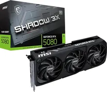MSI GeForce RTX 5080 SHADOW 3X OC: 16GB GDDR7, 256-bit, PCIe 5.0