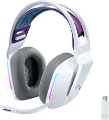 Logitech G733 LIGHTSPEED Wireless Gaming Headset with Blue VO!CE Mic, RGB Lighting, White