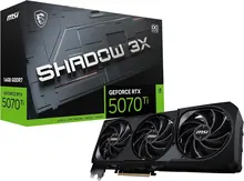 MSI GeForce RTX 5070 Ti SHADOW 3X OC: 16GB GDDR7, 256-bit, PCIe 5.0