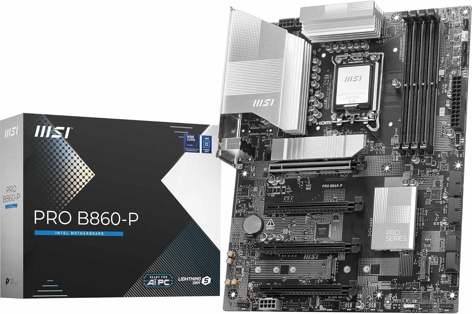 MSI PRO B860-P WIFI: ATX, LGA 1851, DDR5, PCIe 5.0, Wi-Fi 7