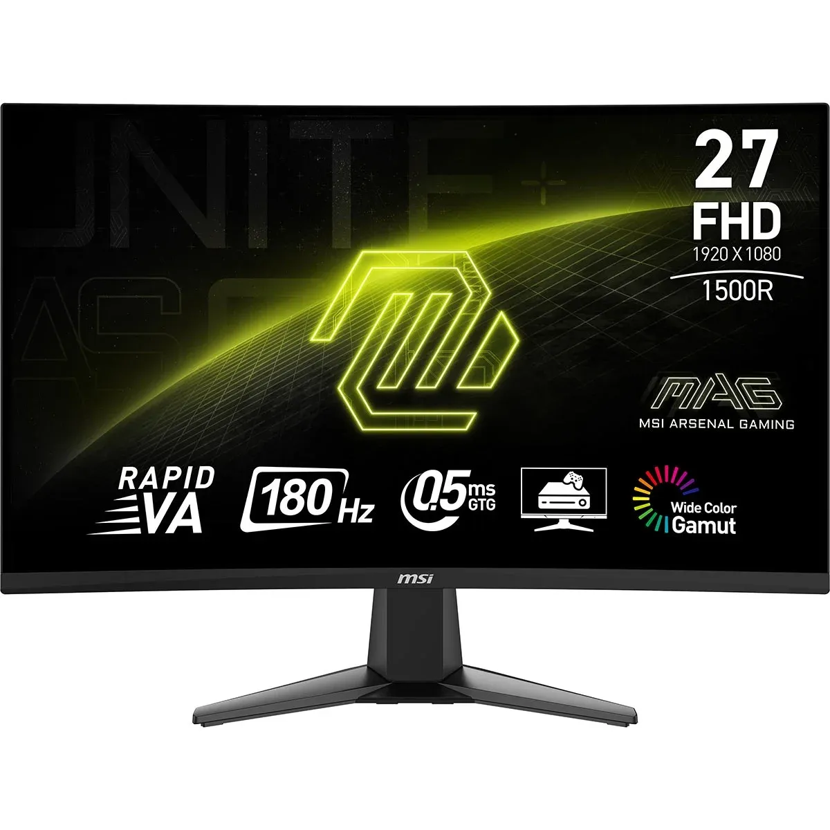 MSI MAG 27C6F: 27-inch, 1920 x 1080, 180 Hz, Curved Black