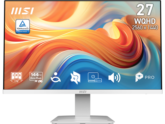 MSI PRO MP273QW E14: 27-inch WQHD, 144Hz, White