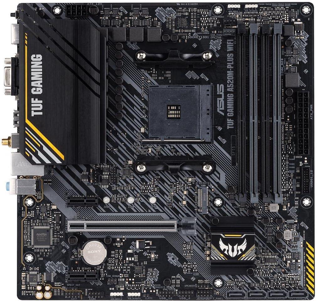 ASUS TUF GAMING A520M-PLUS WIFI: AM4, microATX, 802.11ac Wi-Fi