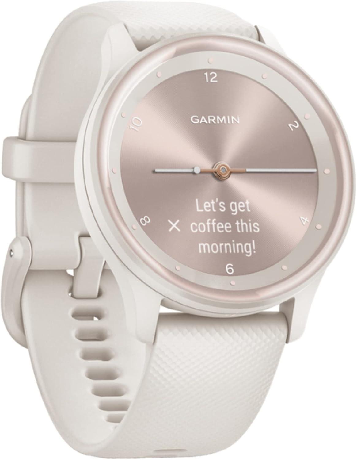 Garmin vivomove Sport Hybrid Smartwatch with 40 mm OLED Touchscreen - White