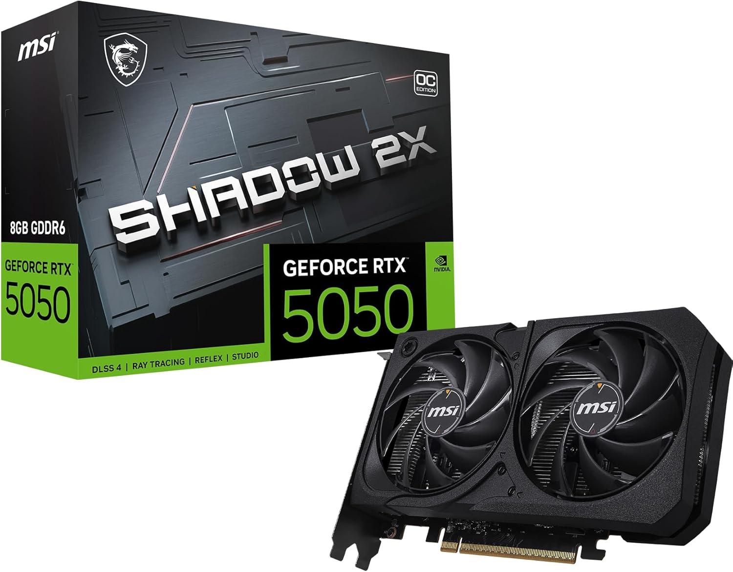 MSI Shadow 2X OC: GeForce RTX 5050, 8GB, 2617 MHz