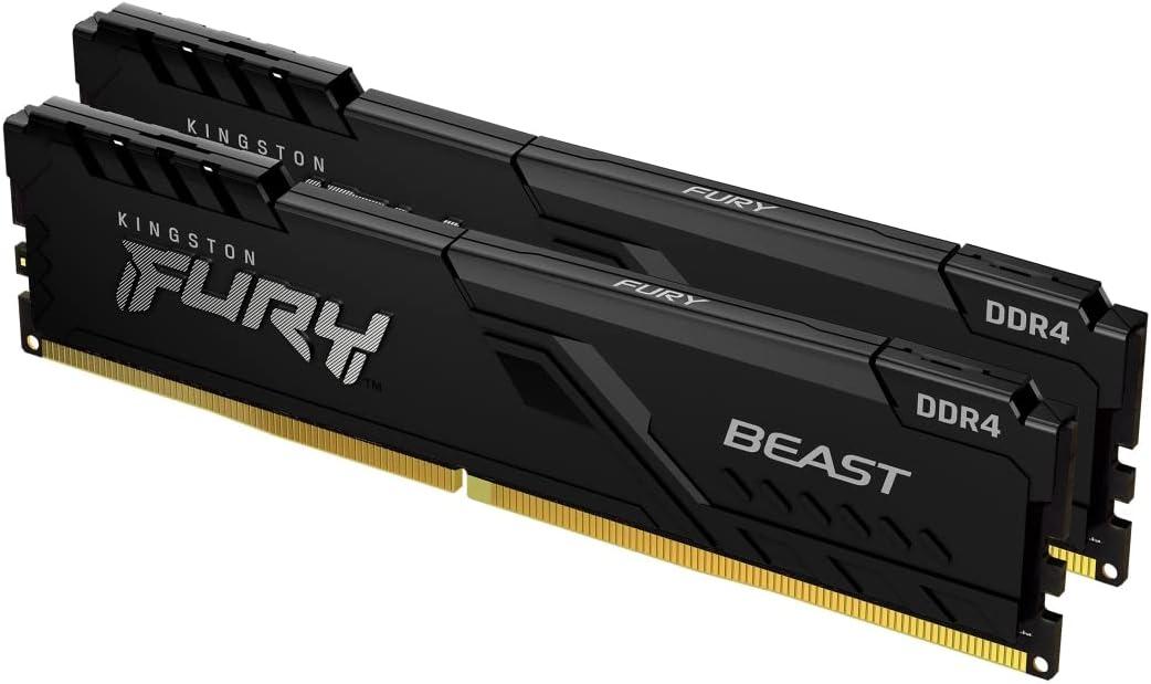 Kingston FURY Beast DDR4 Memory: 32GB (2x16GB), 3200MT/s, CL16 DIMM