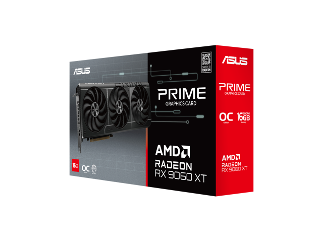 ASUS PRIME Radeon RX 9060 XT: 16GB GDDR6, PCIe 5.0 x16, ATX