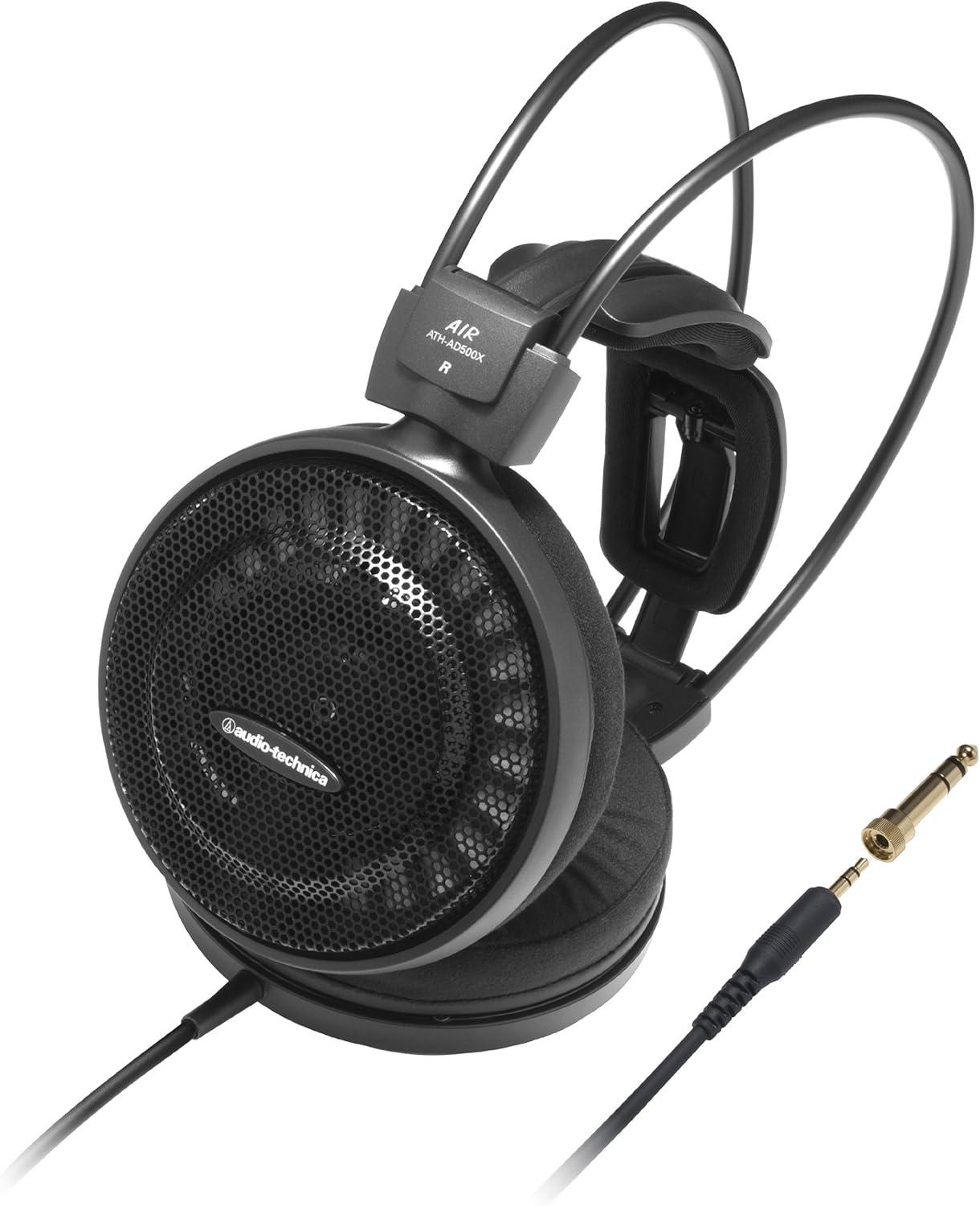 Audio-Technica ATH-AD500X Open-Air Wired Headphones with 53 mm Drivers, Black