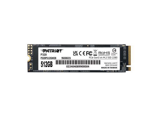 Patriot P320: 512GB, M.2 2280, PCI-Express 3.0 x4 SSD