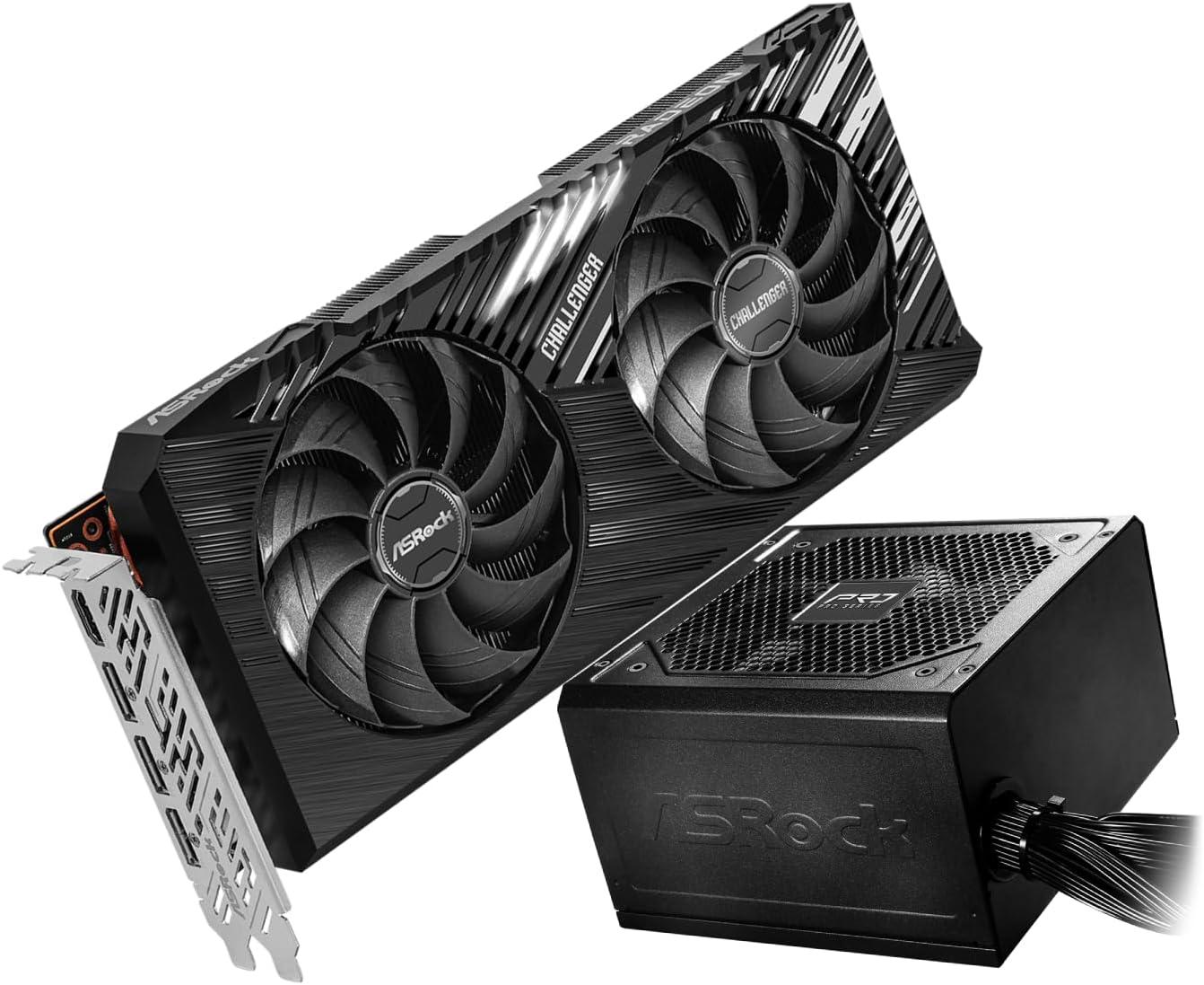 ASRock Radeon RX 7700 XT Challenger OC: 12GB GDDR6, 1440p, PRO-750B 750W 80 Plus Bronze PSU