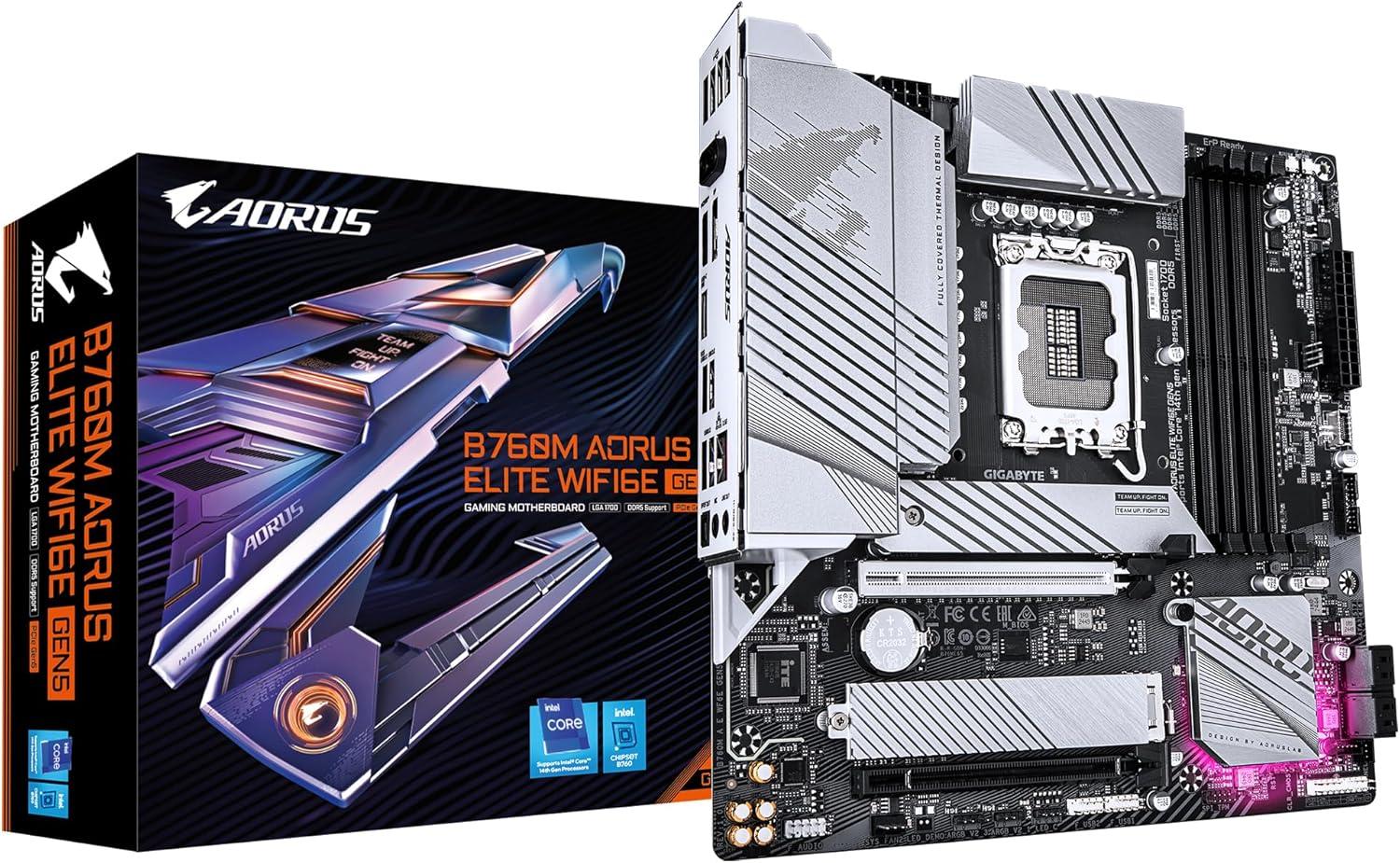 Gigabyte B760M AORUS Elite WIFI6E GEN5: DDR5, Wi-Fi 6E, PCIe 5.0