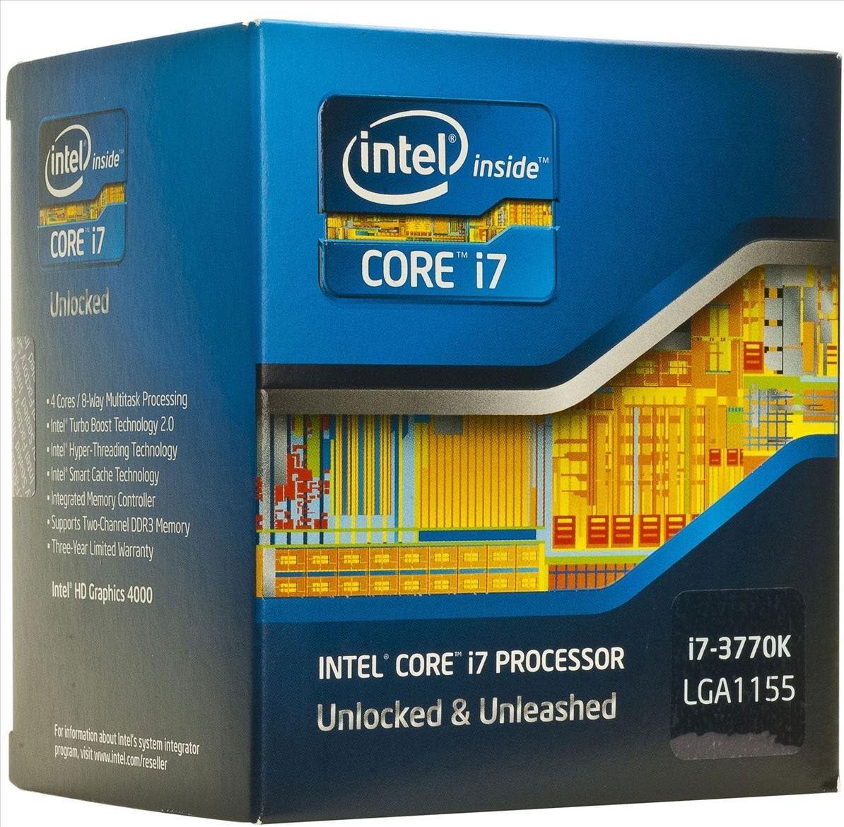 Intel Core i7-3770K: 3.50 GHz, 4-Core/8-Thread, 8 MB Cache, LGA1155