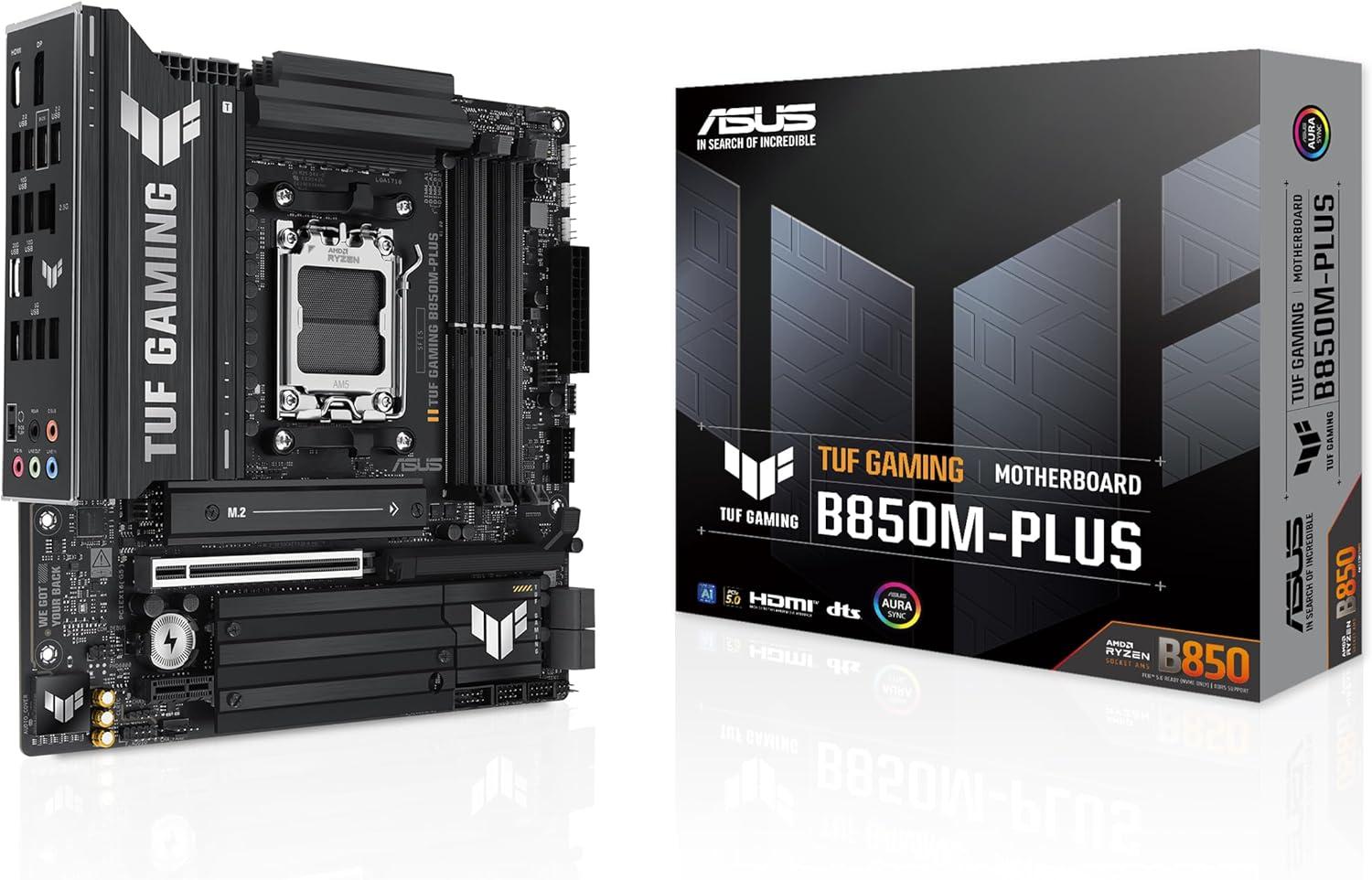 ASUS TUF Gaming B850M-PLUS: AM5, DDR5, PCIe 5.0, 3x M.2
