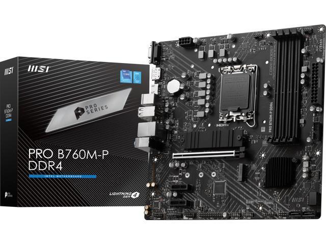 MSI PRO B760M-P DDR4 LGA 1700: Micro ATX, Intel B760, USB 3.2 Gen 2 Type-C