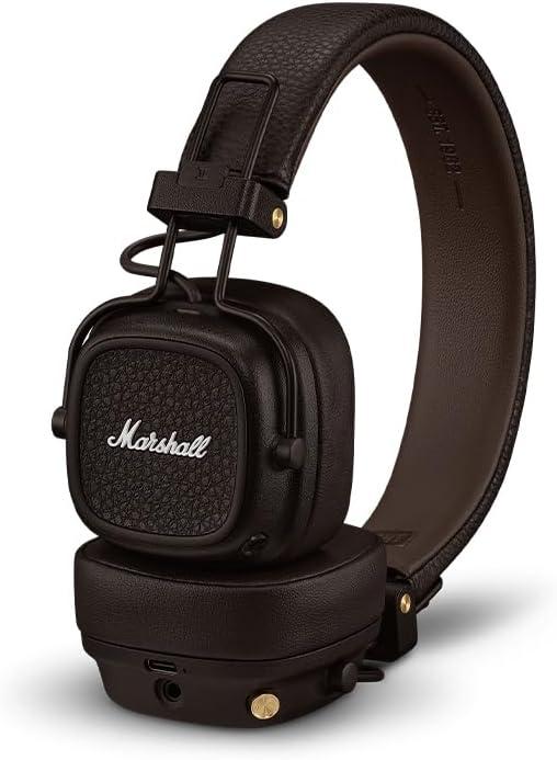 Marshall Major V On-Ear Wireless Bluetooth Headphones - Rugged Design with 100+ Hours Playtime