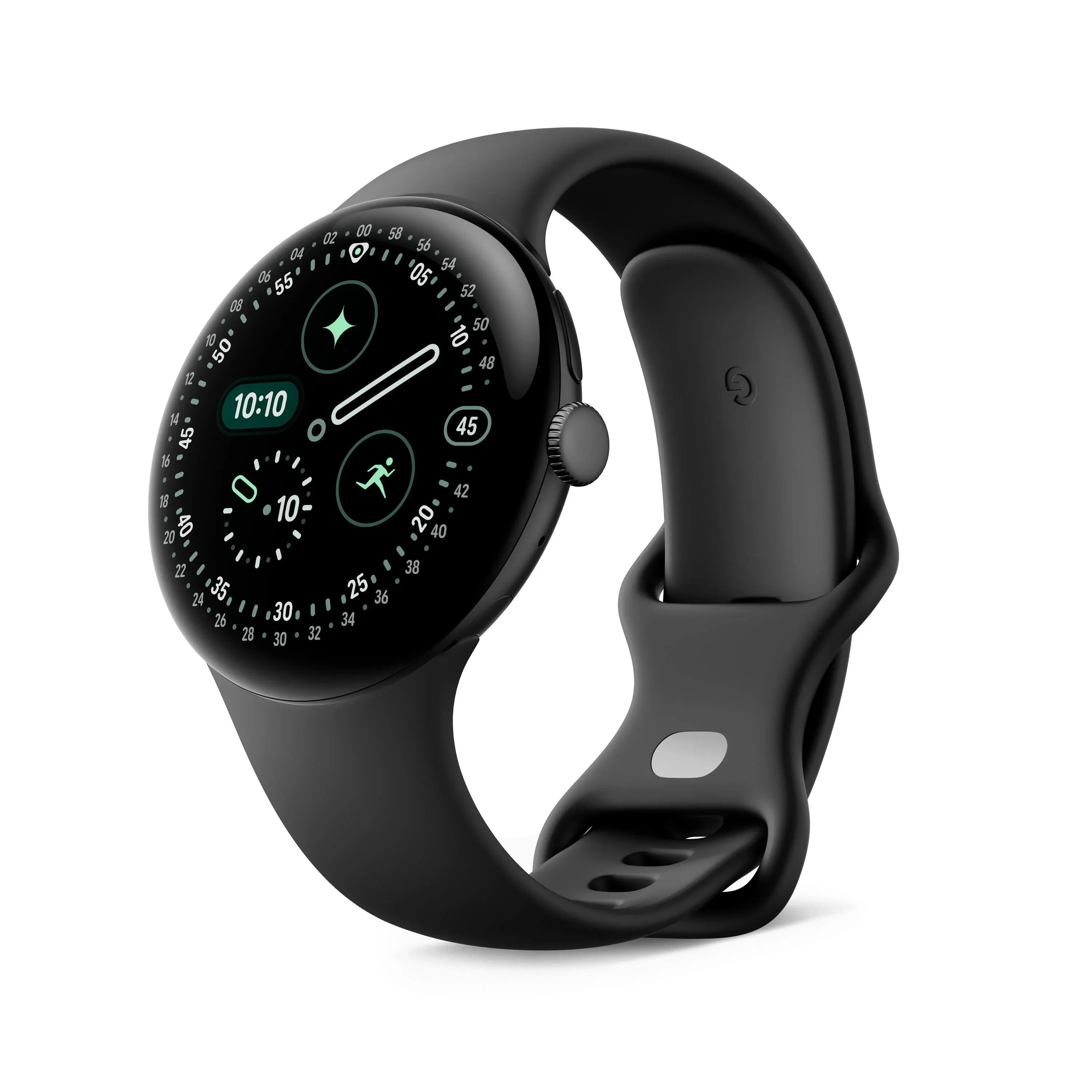 Google Pixel Watch 4 45mm Wi-Fi with Black Stainless Steel Case and Black Band