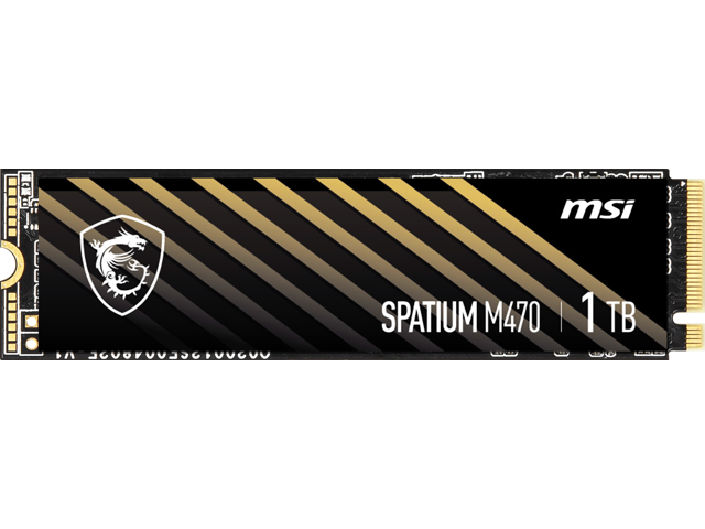 MSI SPATIUM M470 PRO: 1TB, PCIe 4.0 x4, NVMe, M.2 2280 SSD
