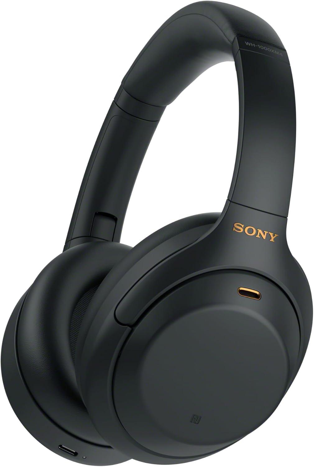 Sony WH-1000XM4 Wireless Noise Canceling Headphones, Black, Bluetooth 5.0